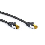 Câble Réseau CAT 7 S/FTP (PIMF) LSZH Halogen Free 2 x RJ45 CAT 6a 25 cm Noir GOOBAY