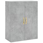 vidaXL Buffet haut Gris béton 69 5x34x180 cm Bois d'ingénierie