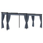 vidaXL Tonnelle avec rideaux 3x6 m Anthracite Acier