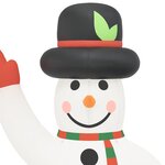 vidaXL Bonhomme de neige gonflable avec LED 455 cm