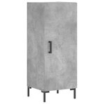 vidaXL Buffet Gris béton 34 5x34x90 cm Bois d'ingénierie