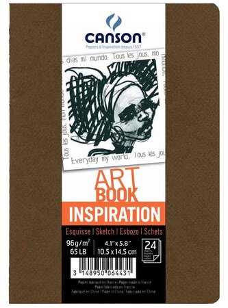 Carnet de dessins ARTBOOK INSPIRATION, A4, brun clair CANSON