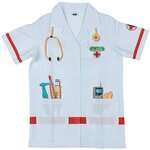 KLEIN - Blouse docteur en tissu avec motifs imprimés