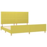 vidaXL Cadre de lit avec tête de lit Vert 200x200 cm Tissu