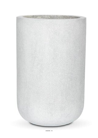Bac en pures fibres mora ext. Eggpot haut d 44 x h65 cm gris clair - dimhaut: h 65 cm - couleur: gris ciment
