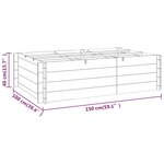 vidaXL Lit surélevé 150x100x40 cm Bois imprégné