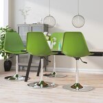 vidaXL Chaises à manger pivotantes lot de 4 vert PP