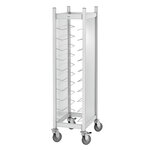 Chariot chr acier inoxydable professionnel - 10 plateaux - bartscher -  - plastique 460x690x1675mm