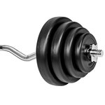 Tectake Kit barre de musculation curl + 8 poids