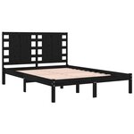 vidaXL Cadre de lit Noir Bois massif 180x200 cm Super King