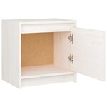 vidaXL Tables de chevet 2 Pièces Blanc 40x30 5x40 cm Bois de pin massif