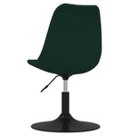 vidaXL Chaises pivotantes à manger lot de 4 Vert foncé Velours