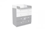 Commode à langer VOLGA AMIS ZEN BLANC-GRIS