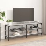 vidaXL Meuble TV sonoma gris 140x30x50 cm bois d'ingénierie