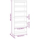 vidaXL Bibliothèque/Séparateur de pièce noir bois d'ingénierie