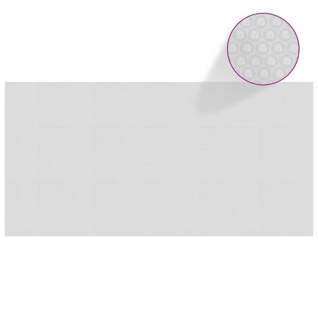 vidaXL Film solaire de piscine flottant PE 975x488 cm Gris