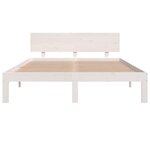 vidaXL Cadre de lit blanc 140x190 cm bois de pin massif