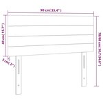 vidaXL Tête de lit à LED Vert 90x5x78/88 cm Tissu