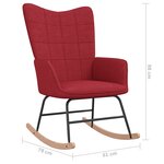 vidaXL Chaise à bascule Rouge bordeaux Tissu