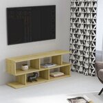 Homemania Meuble TV Su 120x29 6x45 cm Chêne