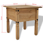 vidaXL Table d'appoint Pin mexicain Gamme Corona 53 5 x 53 5 x 55 cm