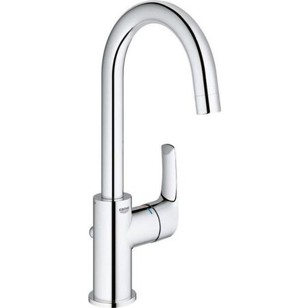 GROHE Mitigeur lavabo Eurosmart 23537002 - Bec haut pivotant 360°- Limiteur de température - Economie d'eau - Chrome - Taille L