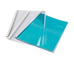 Couverture reliure thermiques standard  a4  3 mm  blanc paquet 100 fellowes