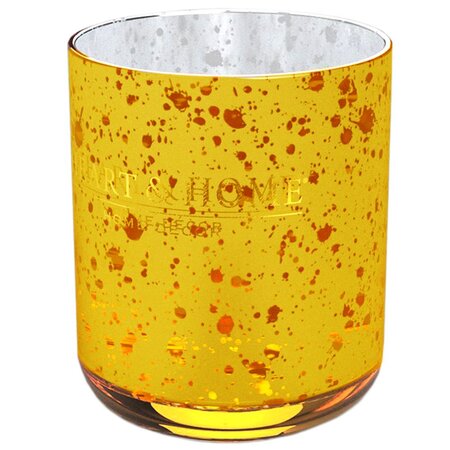 Petit photophore jaune pour bougies votives