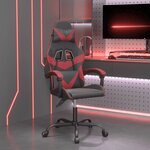 vidaXL Chaise de jeu Noir et rouge bordeaux Similicuir