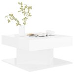 vidaXL Table basse Blanc brillant 57x57x30 cm Aggloméré