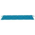 vidaXL Banc de jardin 3 places avec coussin 150 cm Gris Eucalyptus