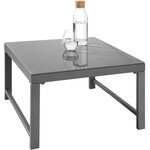 Tectake Canapé de jardin FARO 5 places - plateau de verre
