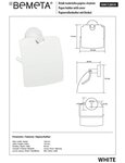 Dérouleur papier toilette WHITE en laiton blanc 14 cm
