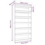vidaXL Bibliothèque/Séparateur de pièce 100x30x198cm Bois d'ingénierie