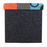 Pouf coffre de rangement patchwork