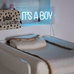 CHILDHOME Lampe d'ambiance au néon It's A Boy Bleu
