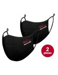 2 masques lavables noir antimicrobien  (l / adulte)