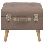 vidaXL Tabourets de rangement 3 Pièces Marron Tissu