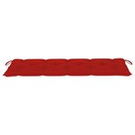 vidaXL Banc de jardin empilable et coussin 159 cm Bois de teck massif