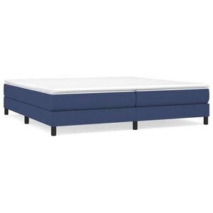 vidaXL Sommier à ressorts de lit Bleu 200x200 cm Tissu