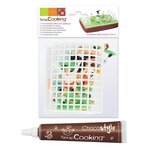 Décoration pour gâteau Terrain de football + Stylo chocolat