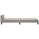 vidaXL Cadre de lit avec tête de lit Gris clair 90x200 cm Velours