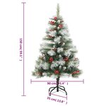 vidaXL Sapin de Noël artificiel avec pommes de pin et baies 150 cm