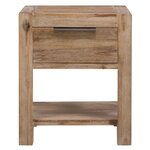 vidaXL Table de chevet avec tiroir 40x30x48 cm Bois d'acacia solide