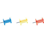 Boîte De 25 Épingles Push Pins - Hauteur De Pointe 7mm - 10mm De Diamètre - Exacompta