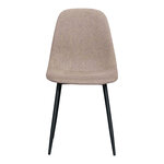 Chaise de salle à manger en polyester pierre avec pieds noirs