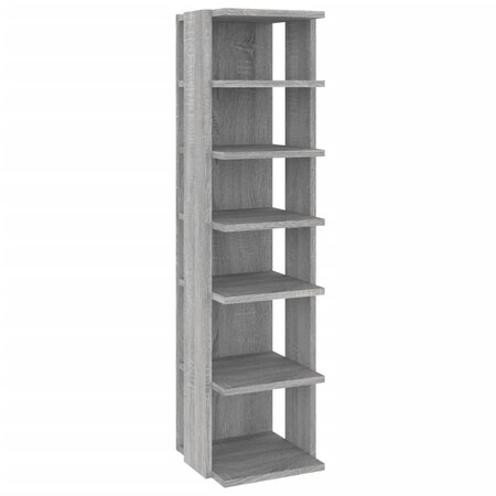 vidaXL Étagère à chaussures Sonoma gris 27 5x27x102 cm Bois ingénierie