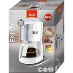 Melitta 1017-03  cafetière enjoy top glass blanc/acier brossé 1017-03