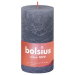Bolsius Bougies pilier rustiques Shine 4 Pièces 130x68 mm Bleu crépuscule