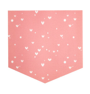 Poche thermocollante corail 2-en-1 Coeur 9 5 x 10 5cm